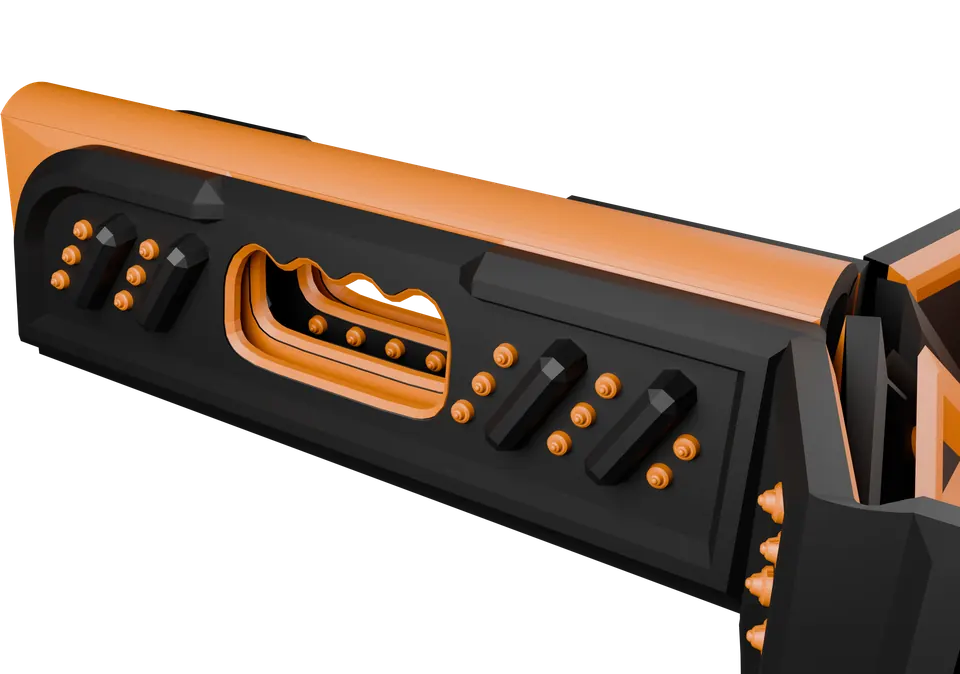 Ways Out handle hole close-up detail render.