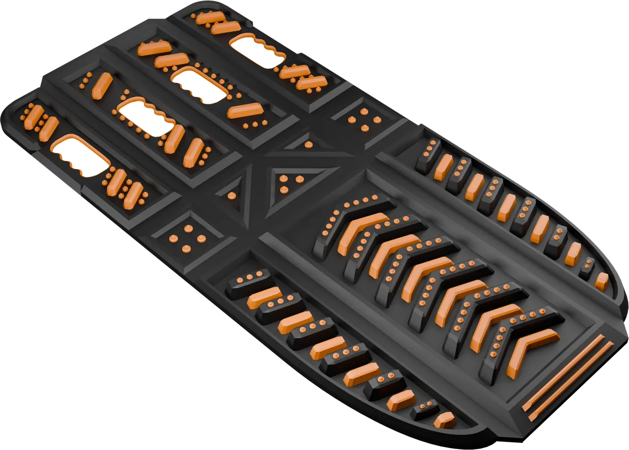 Ways Out traction board perspective detail render.