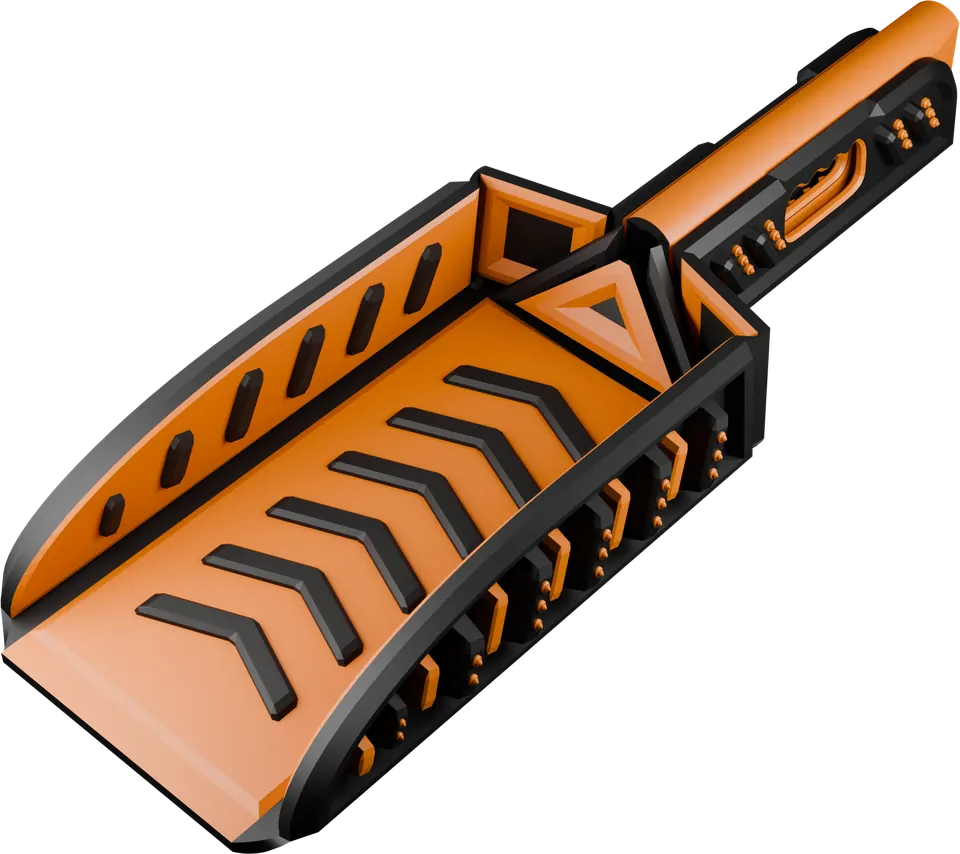 Folded Ways Out shovel product render.